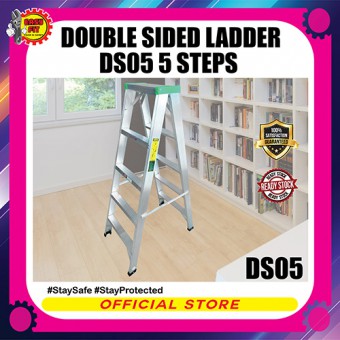 DS05 5 STEPS DOUBLE SIDED LADDER / Heavy Duty Aluminium Double Sided Ladder / Tangga Lipat Double Si